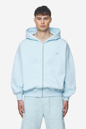 Pegador Leono Boxy Sweat Jacket Washed Baby Blue Baby Blue Hauptansicht aus der Next Wave Kollektion für Herren