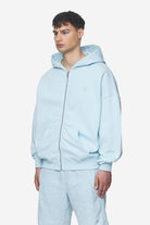 Pegador Leono Boxy Sweat Jacket Washed Baby Blue Baby Blue Seitenansicht aus der Next Wave Kollektion für Herren