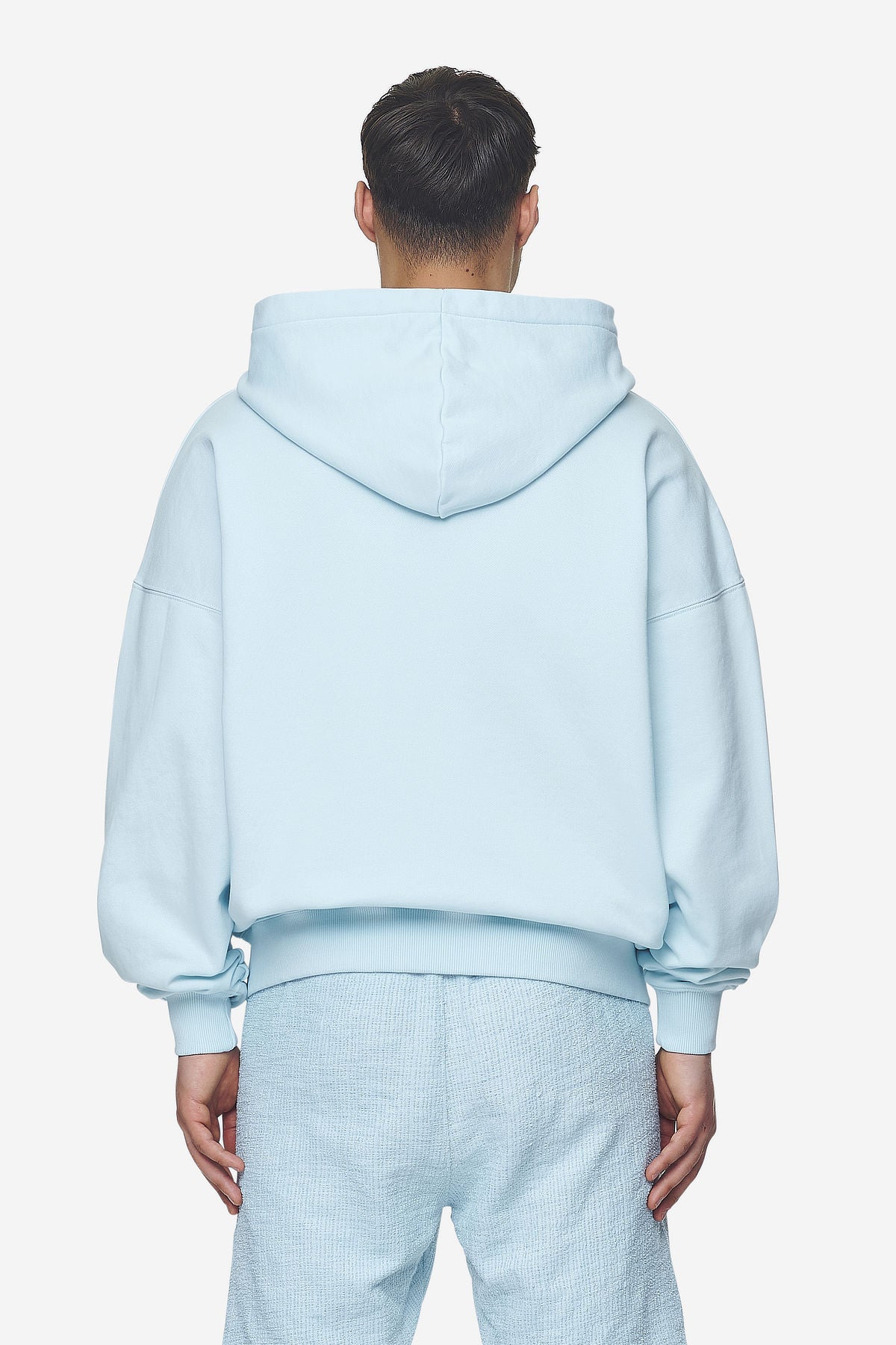 Pegador Leono Boxy Sweat Jacket Washed Baby Blue Baby Blue Gegenansicht aus der Next Wave Kollektion für Herren