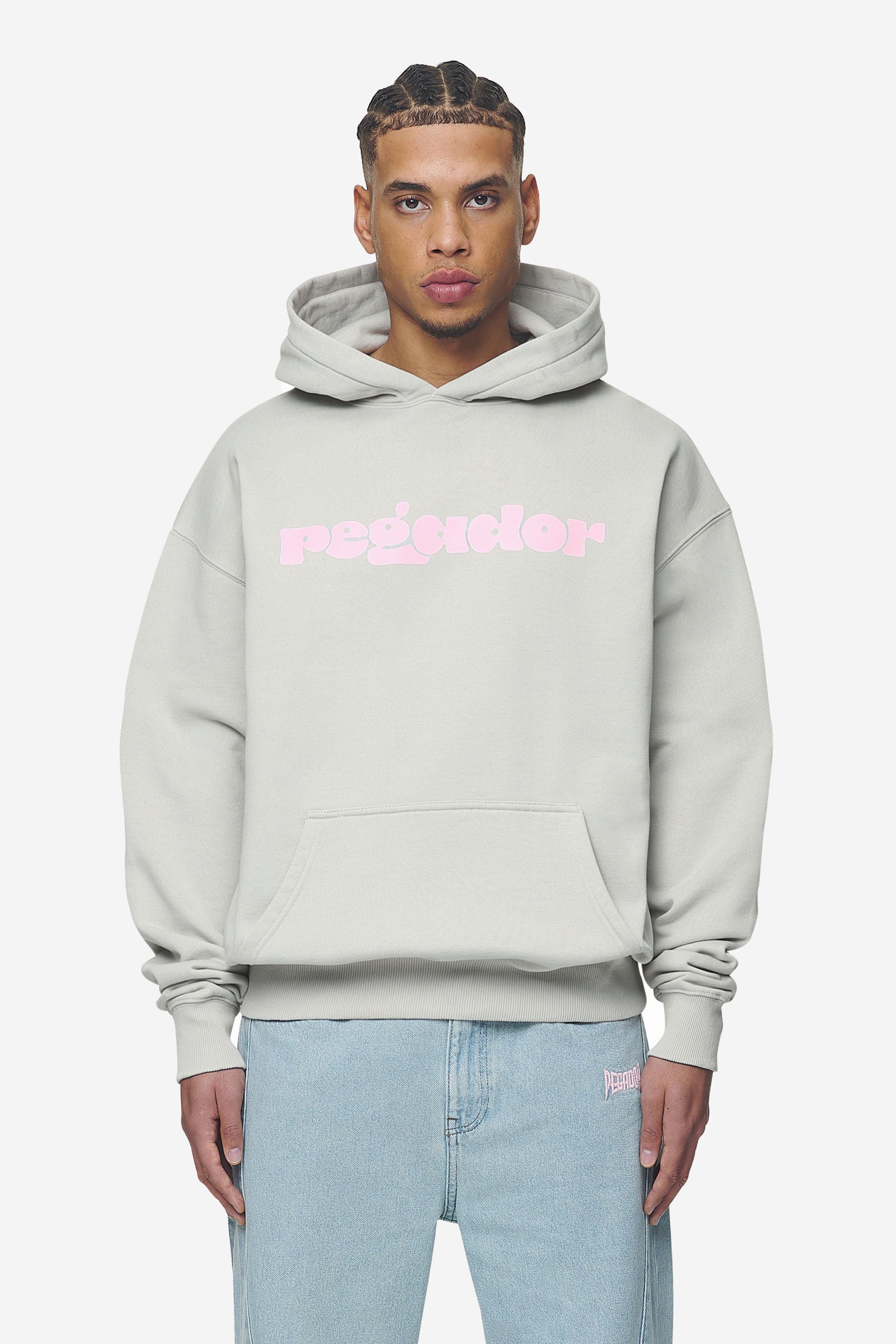 Pegador Cosmo Oversized Hoodie Washed Pearl Grey Hauptansicht aus der Next Wave Kollektion für Herren