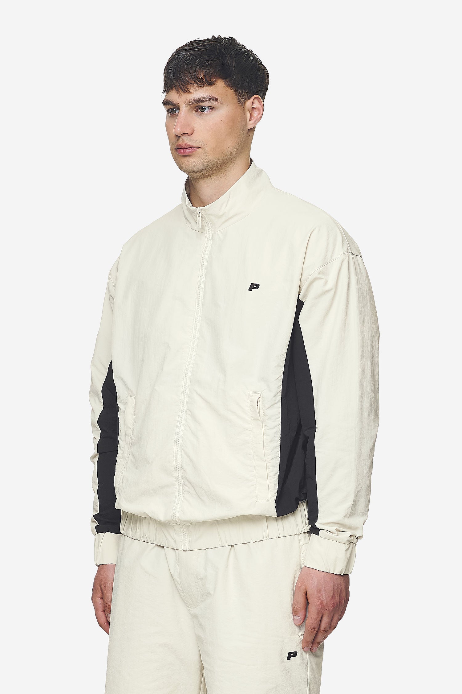 Pegador Wolsey Track Jacket Salty Cream Black Seitenansicht aus der Next Wave Kollektion für Herren