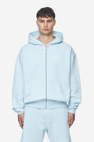 Pegador Logo Oversized Sweat Jacket Washed Baby Blue White Gum Hauptansicht aus der Next Wave Kollektion für Herren