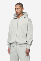 Pegador Logo Oversized Sweat Jacket Washed Pearl Grey White Gum Seitenansicht aus der Next Wave Kollektion für Herren