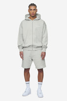 Pegador Logo Oversized Sweat Jacket Washed Pearl Grey White Gum Ganzkörper Bild aus der Next Wave Kollektion für Herren