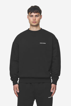 Pegador Logo Oversized Sweater Washed Black White Gum Hauptansicht aus der Next Wave Kollektion für Herren