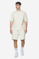 Pegador Otega Terry Cargo Shorts Washed Salty Cream Ganzkörper Bild aus der Next Wave Kollektion für Herren