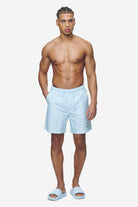 Pegador Kempton Monogram Swim Shorts Baby Blue Ganzkörper Bild aus der Next Wave Kollektion für Herren