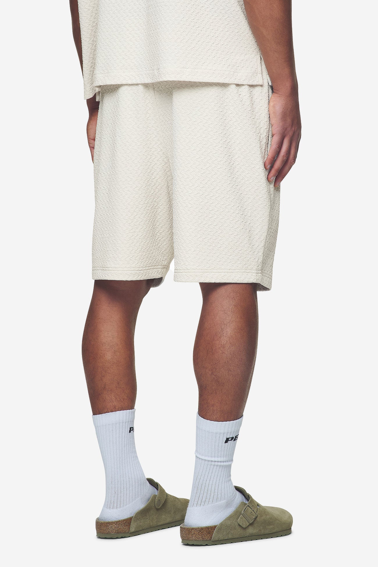 Pegador Wyton Structured Summer Shorts Salty Cream Gegenansicht aus der Next Wave Kollektion für Herren