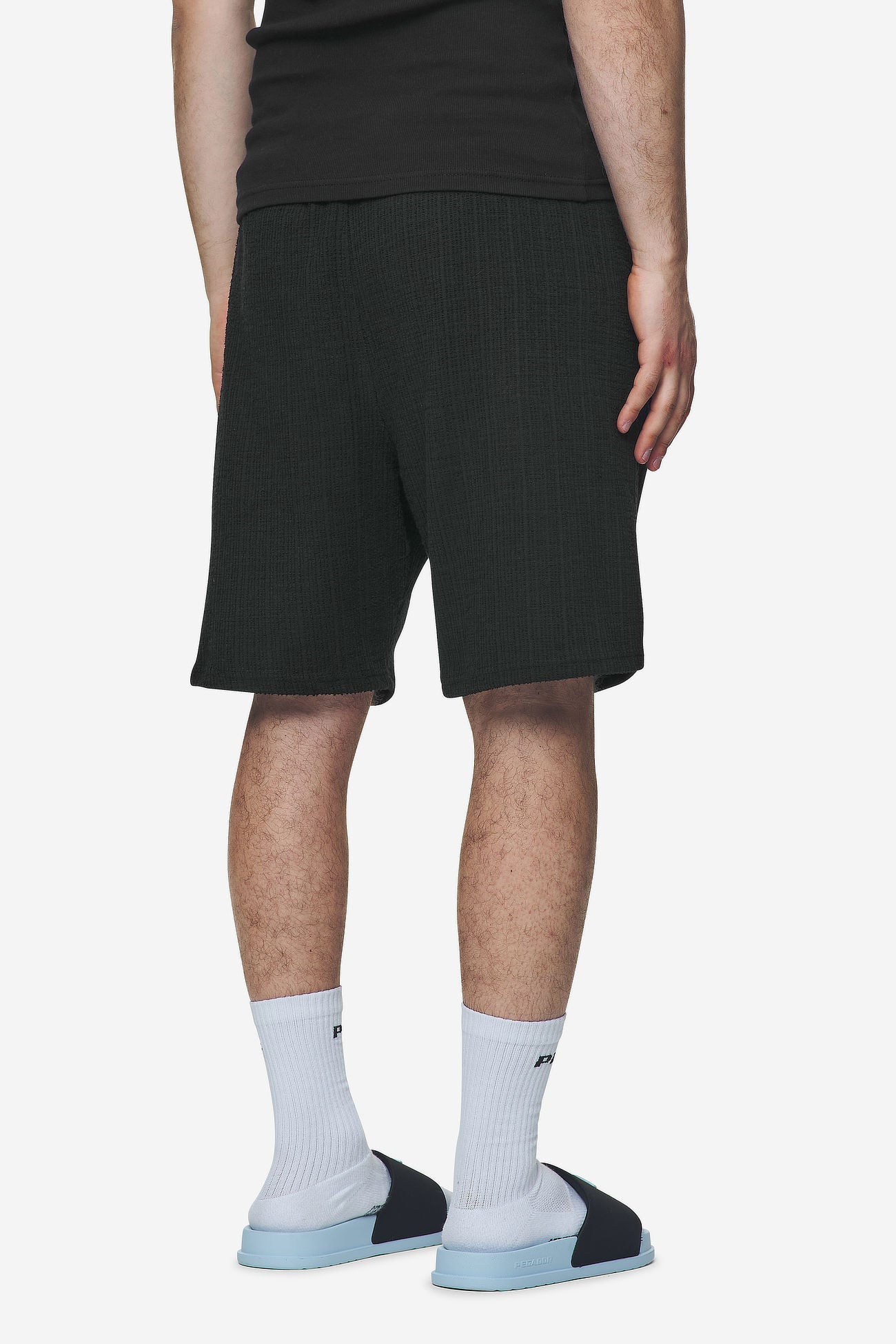 Pegador Libco Structured Knit Shorts Black Gegenansicht aus der Next Wave Kollektion für Herren