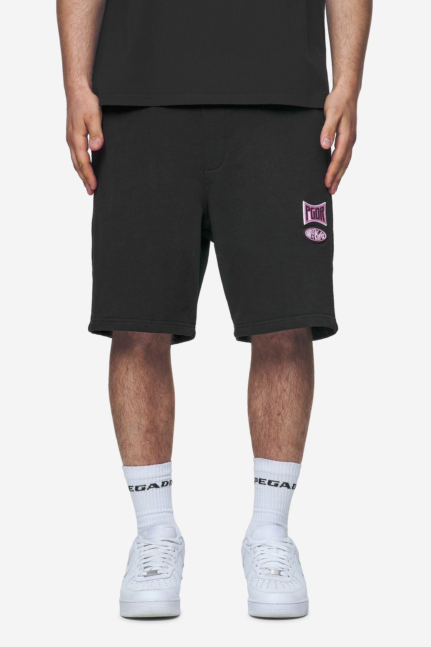 Pegador Keyes Terry Shorts Washed Black Hauptansicht aus der Next Wave Kollektion für Herren