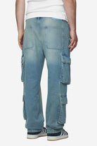 Pegador Romain Wide Denim Cargo Pants Washed Vintage Blue Gegenansicht aus der Next Wave Kollektion für Herren