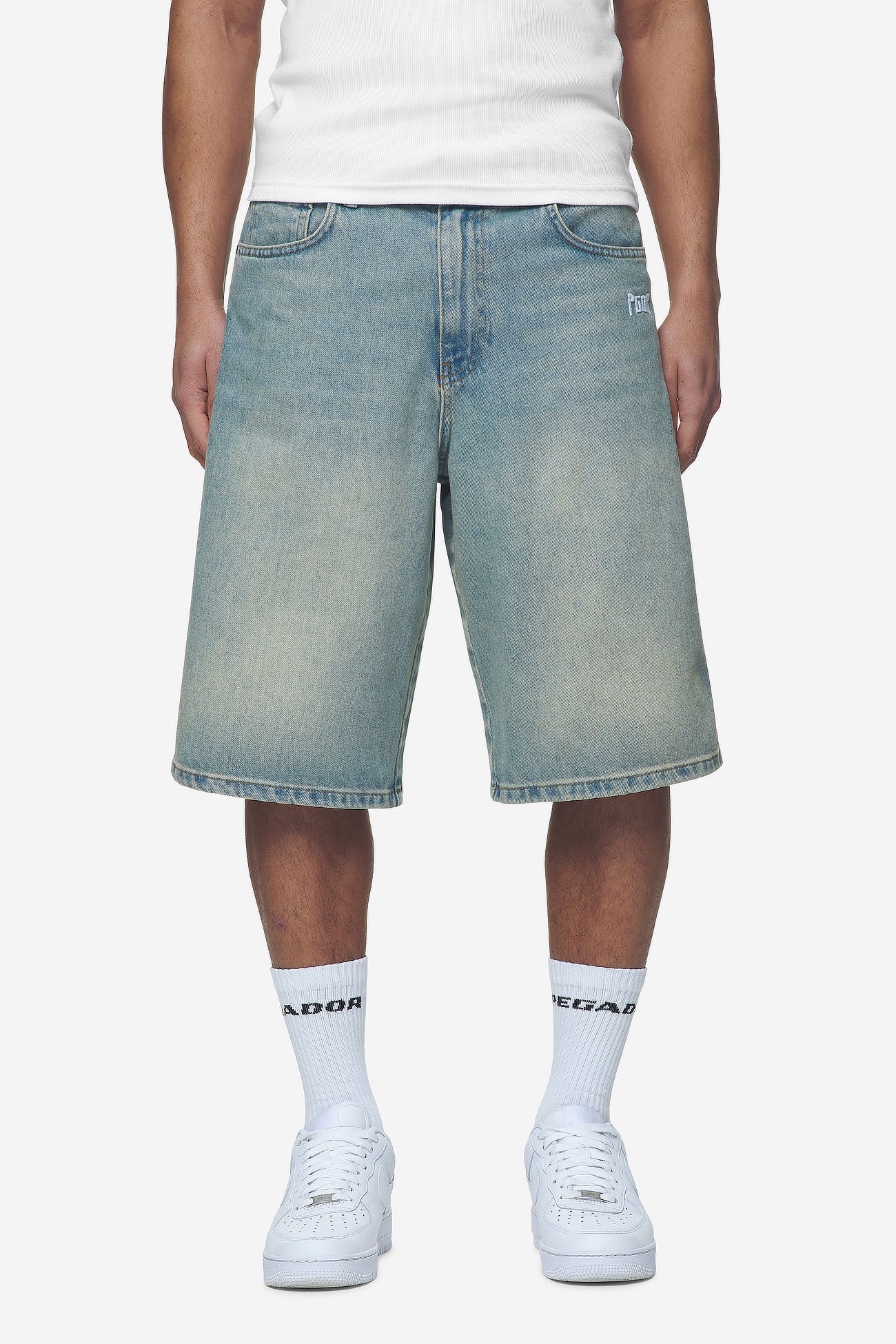 Pegador Alcoa Jorts Washed Vintage Blue Hauptansicht aus der Next Wave Kollektion für Herren