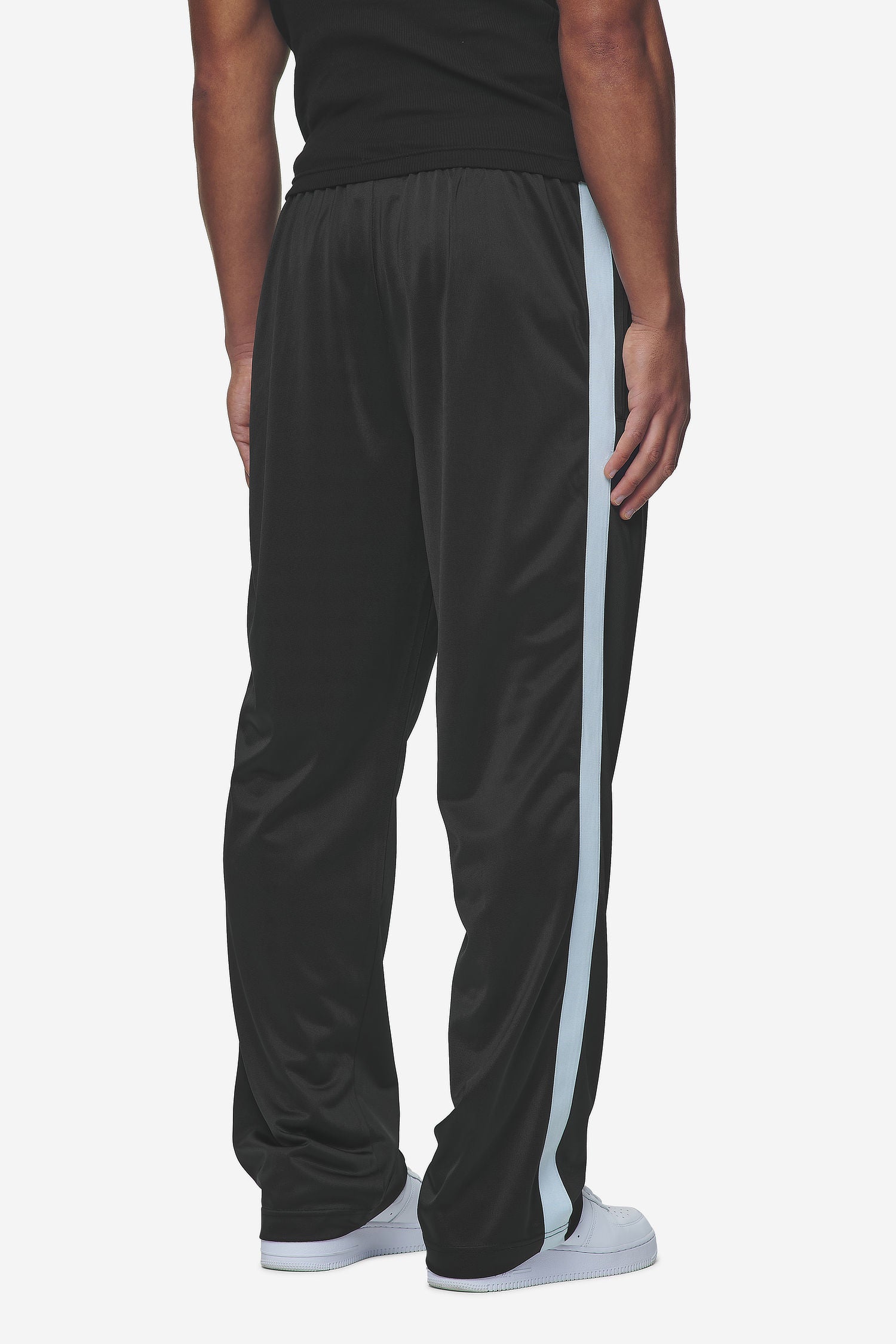 Pegador Zeno Track Pants Black Baby Blue Gegenansicht aus der Next Wave Kollektion für Herren