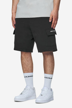 Pegador Otega Terry Cargo Shorts Vintage Black Hauptansicht aus der Next Wave Kollektion für Herren