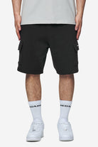 Pegador Otega Terry Cargo Shorts Vintage Black Seitenansicht aus der Next Wave Kollektion für Herren