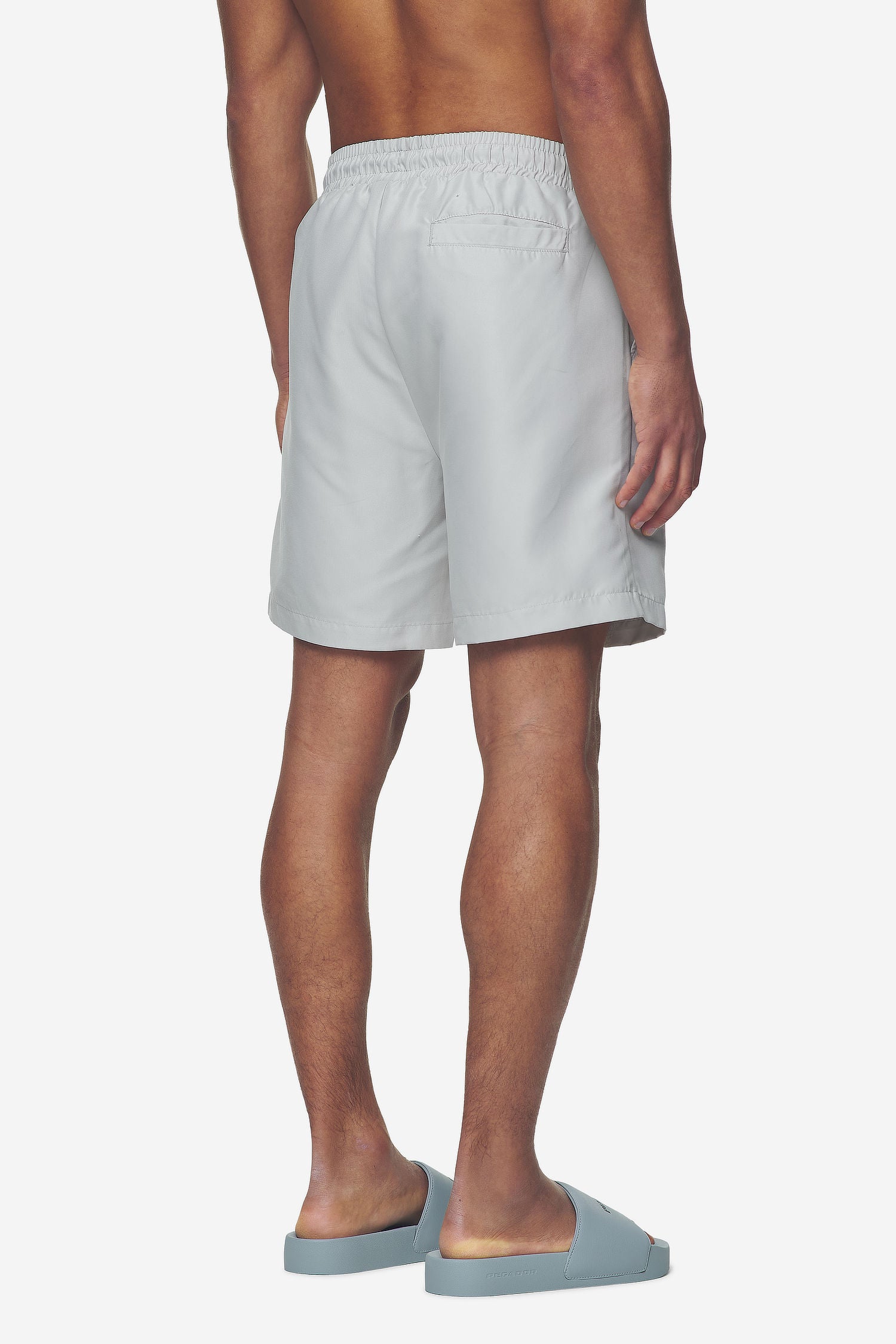 Pegador Logo Swim Shorts Pearl Grey Gegenansicht aus der Next Wave Kollektion für Herren