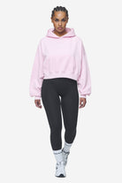 Pegador Luna Logo Oversized Cropped Hoodie Washed Bubblegum White Ganzkörper Bild aus der Next Wave Kollektion für DaHerren