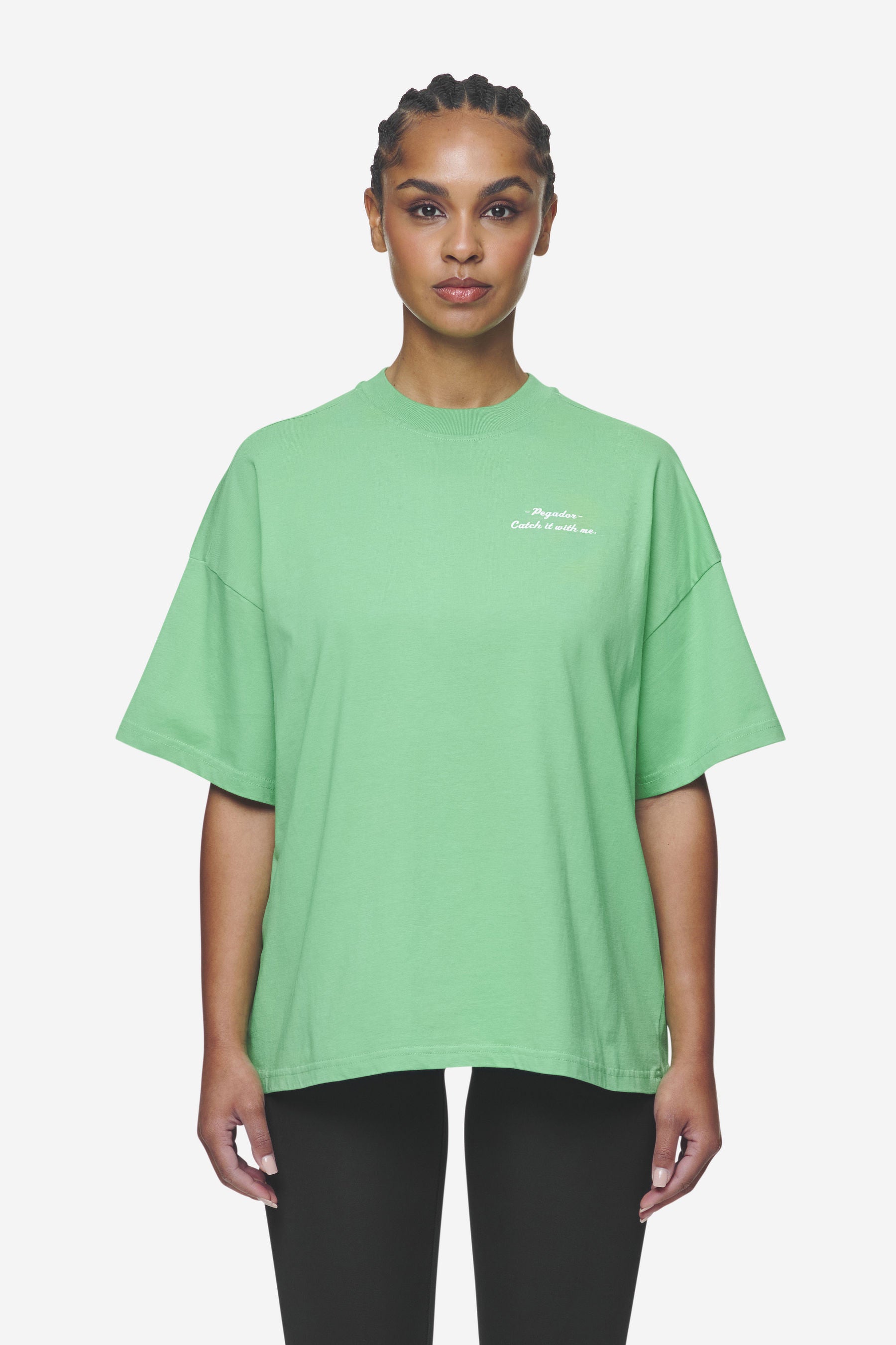 Pegador Yebra Heavy Oversized Tee Washed Peppermint Green Gegenansicht aus der Next Wave Kollektion für DaHerren