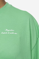 Pegador Yebra Heavy Oversized Tee Washed Peppermint Green Detailshot aus der Next Wave Kollektion für DaHerren