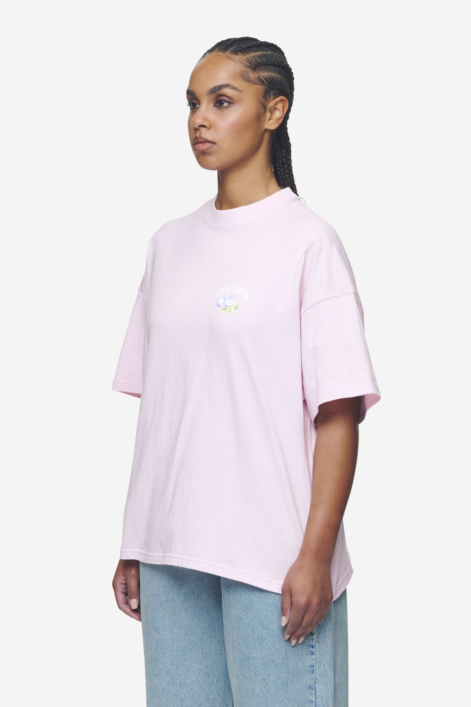 Pegador Lucia Heavy Oversized Tee Washed Bubblegum Gegenansicht aus der Next Wave Kollektion für DaHerren