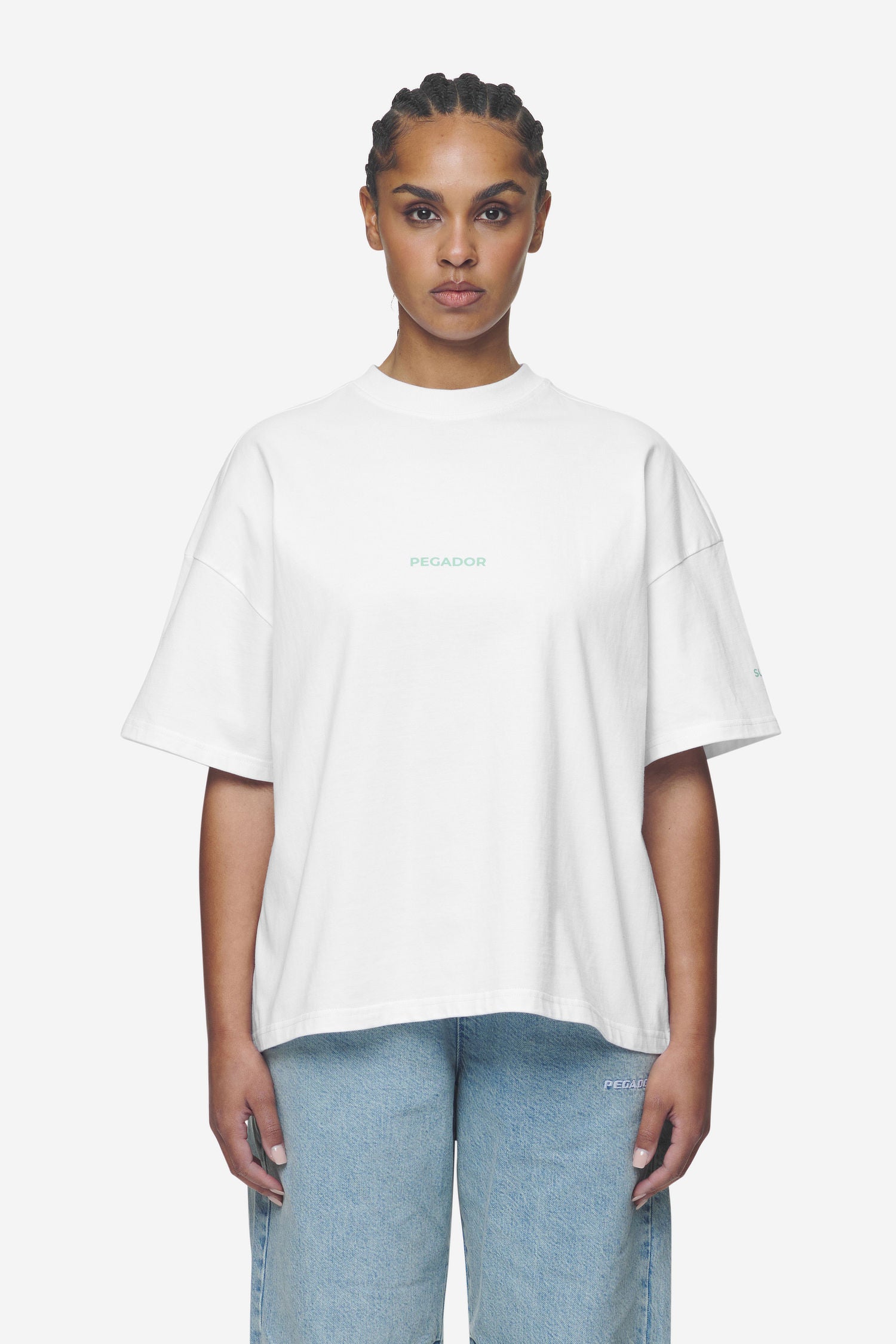 Pegador Aleja Heavy Oversized Tee White Gegenansicht aus der Next Wave Kollektion für DaHerren