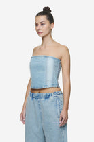 Pegador Miranda Denim Tube Top Washed Pale Blue Bleached Blue Gegenansicht aus der Next Wave Kollektion für DaHerren