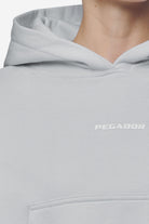 Pegador Salita Oversized Cropped Hoodie Washed Sky Grey White Gum Detailshot aus der Next Wave Kollektion für DaHerren