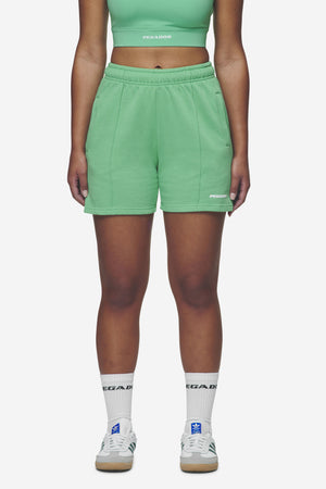 Pegador Sully High Waisted Shorts Washed Peppermint Green White Gum Hauptansicht aus der Next Wave Kollektion für DaHerren