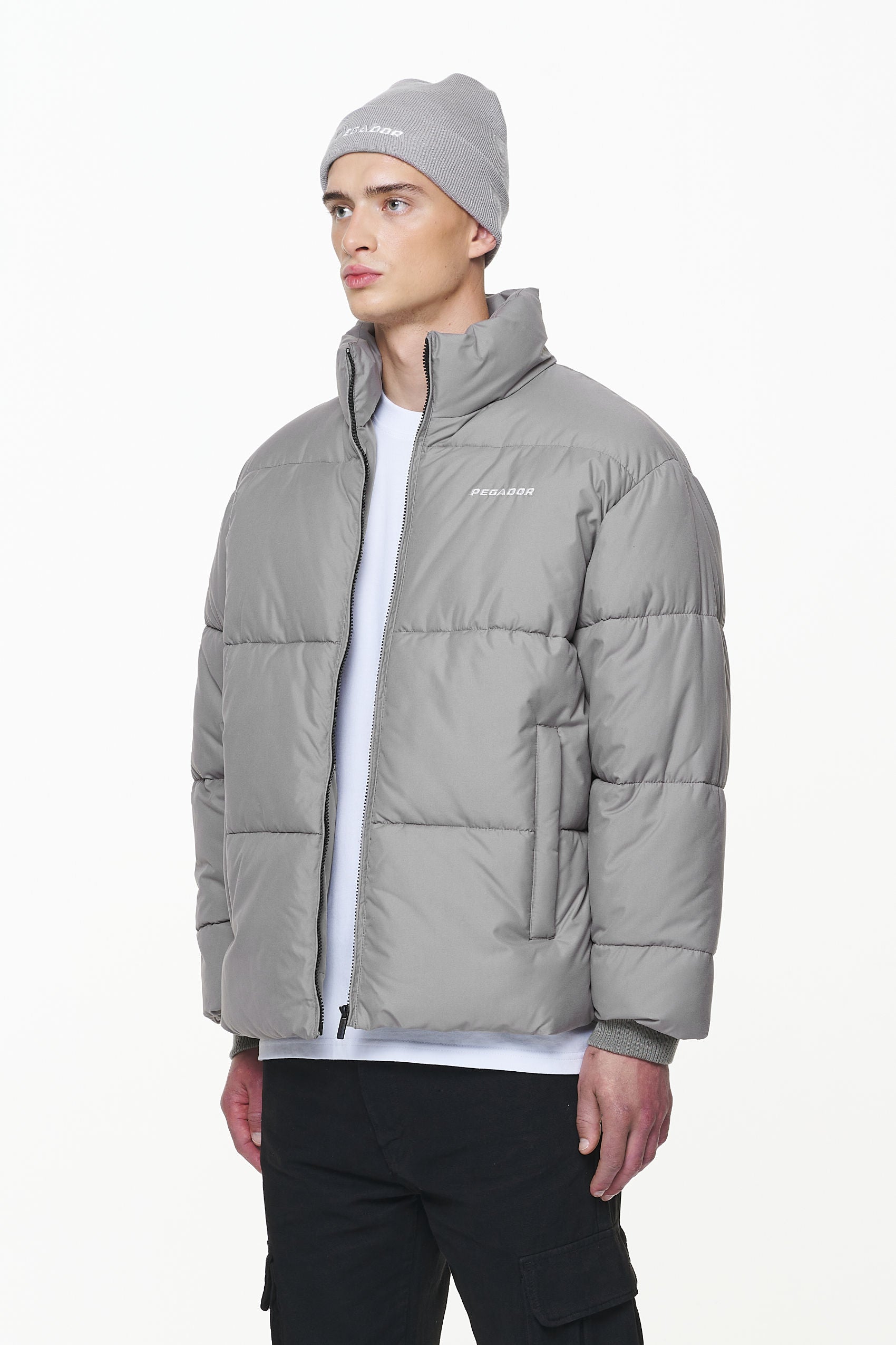 Pegador Solin Puffer Jacket Rock Grey Gegenansicht aus der PEGADOR® Outerwear 23 Kollektion für Herren