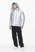 Pegador Margo Puffer Jacket Chrome Detailshot aus der PEGADOR® Outerwear 23 Kollektion für Herren