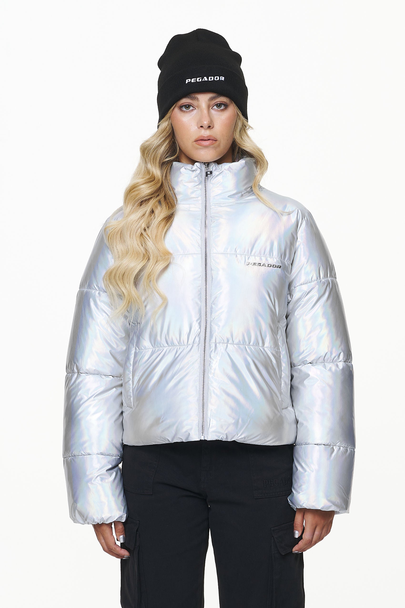 Pegador Sugar Future Puffer Jacket Chrome Gegenansicht aus der PEGADOR® Outerwear 23 Kollektion für DaHerren