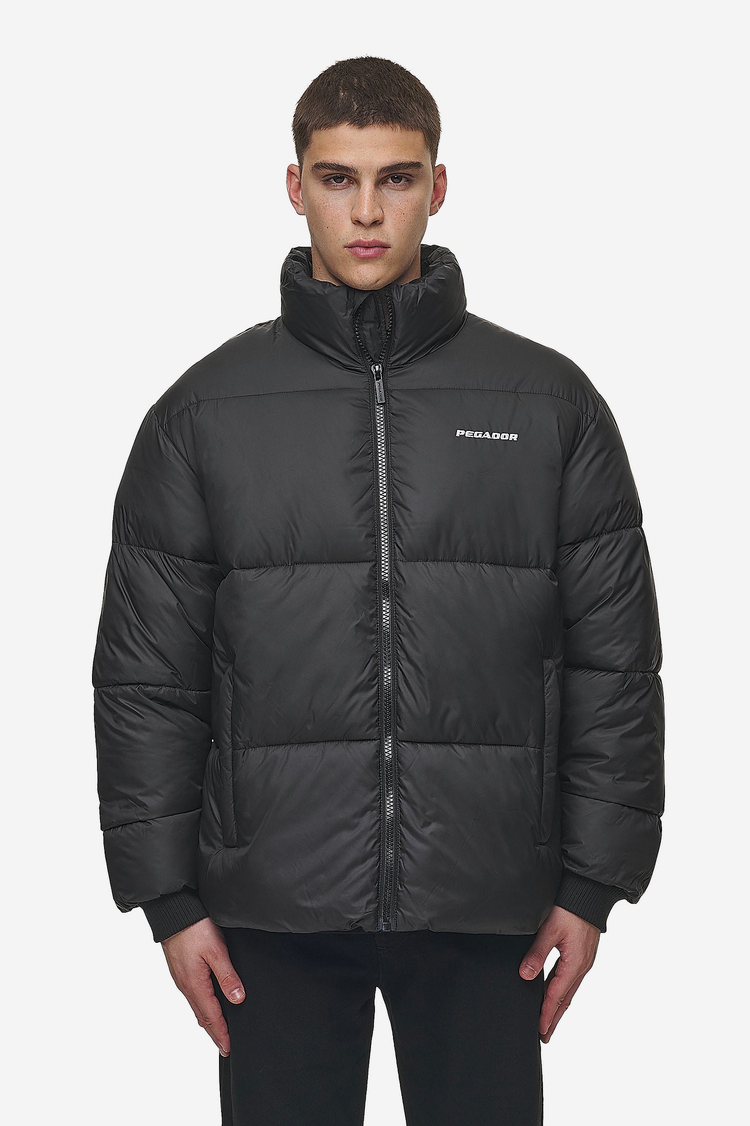 Pegador Picard Puffer Jacket Black Gegenansicht aus der PEGADOR® Outerwear 24 Kollektion für Herren