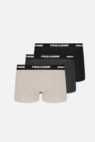 Pegador Tantun Boxershorts 3 Pack Light Beige Anthracite Black Hauptansicht aus der PEGADOR® Kollektion für Herren und Damen