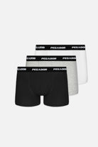 Pegador Tantun Boxershorts 3 Pack Black Grey Melange White Hauptansicht aus der PEGADOR® Kollektion für Herren und Damen