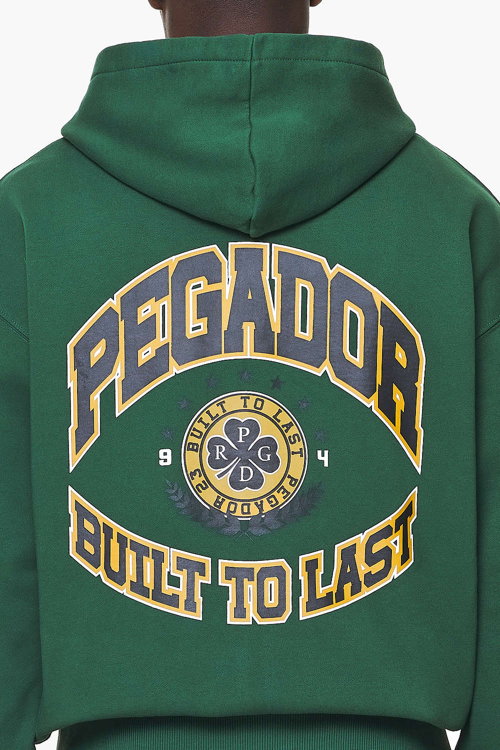 Pegador Smith Oversized Sweat Jacket Vintage Washed British Green Detailshot aus der Built to Last Kollektion für Herren