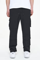 Pegador Bonac Baggy Track Pants Black Seitenansicht aus der Trust The Process Kollektion für Herren