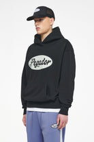 Pegador West Oversized Hoodie Vintage Washed Black Ink White Seitenansicht aus der Trust The Process Kollektion für Herren