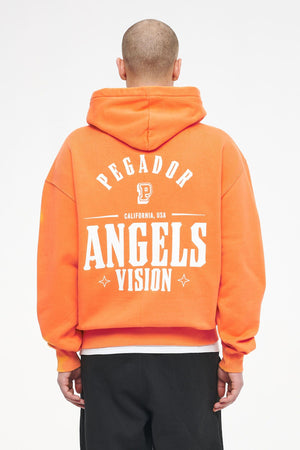 Pegador Salal Oversized Hoodie Vintage Washed Sunrise Orange Hauptansicht aus der Trust The Process Kollektion für Herren