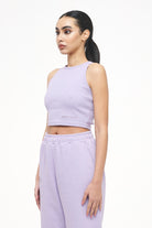 Pegador Ayla Crop Top Vintage Washed Purple Paste Seitenansicht aus der Trust The Process Kollektion für DaHerren