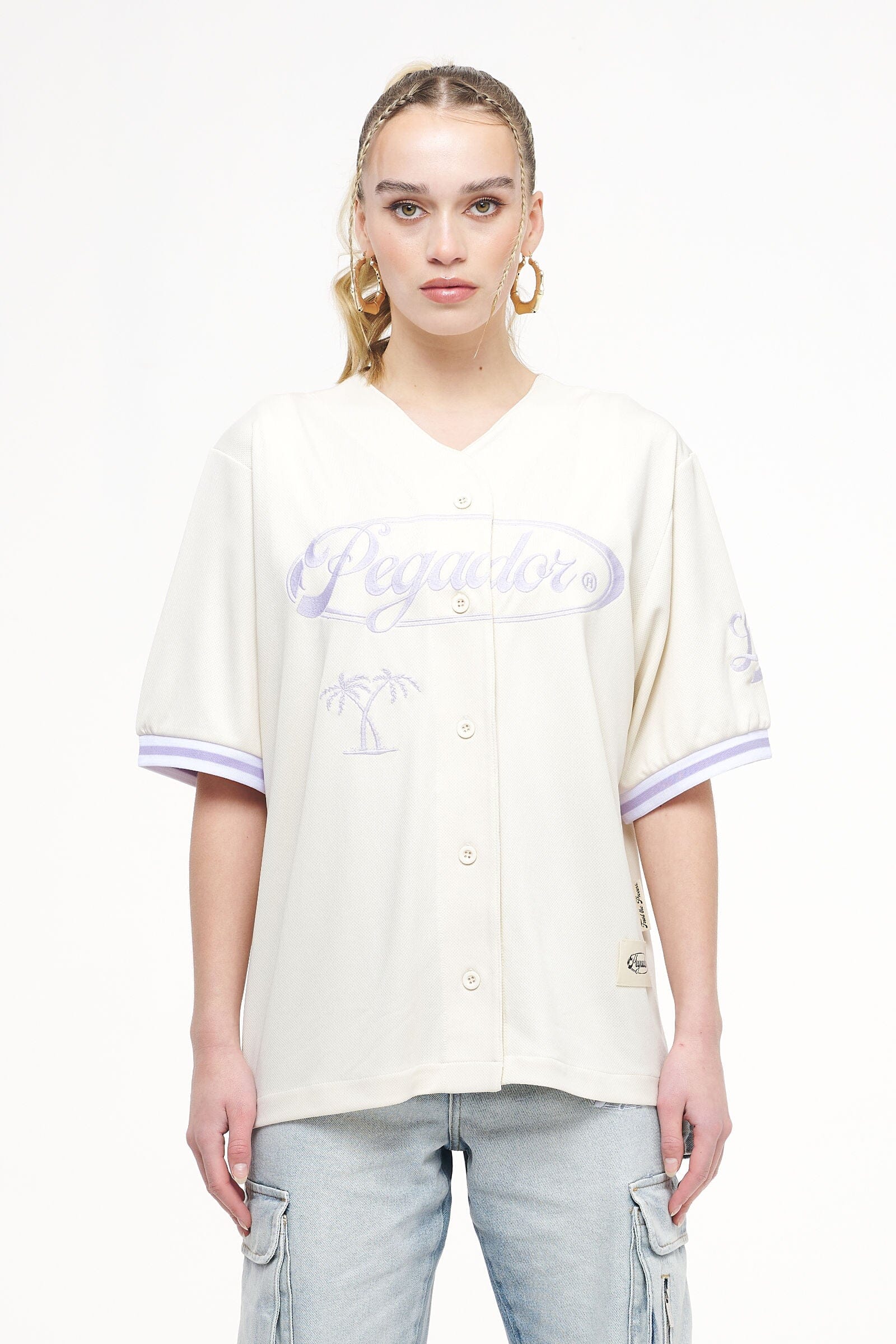 Pegador Angeles Oversize Baseball Shirt Angels Cream Seitenansicht aus der Trust The Process Kollektion für DaHerren