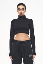 Pegador Zito Rib Cropped Turtleneck Longsleeve Black Hauptansicht aus der Trust The Process Kollektion für DaHerren