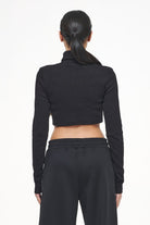 Pegador Zito Rib Cropped Turtleneck Longsleeve Black Gegenansicht aus der Trust The Process Kollektion für DaHerren